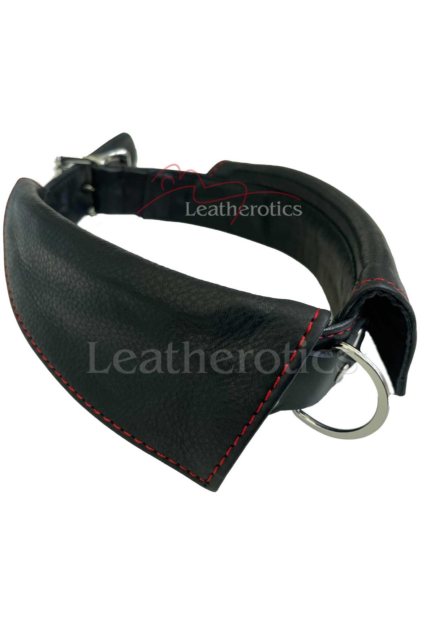 Leather Bondage Collar with Buckle