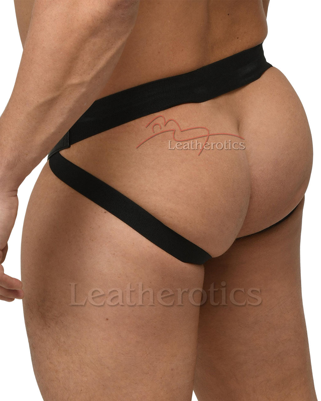 Leather Jock Pouch Perforated 029