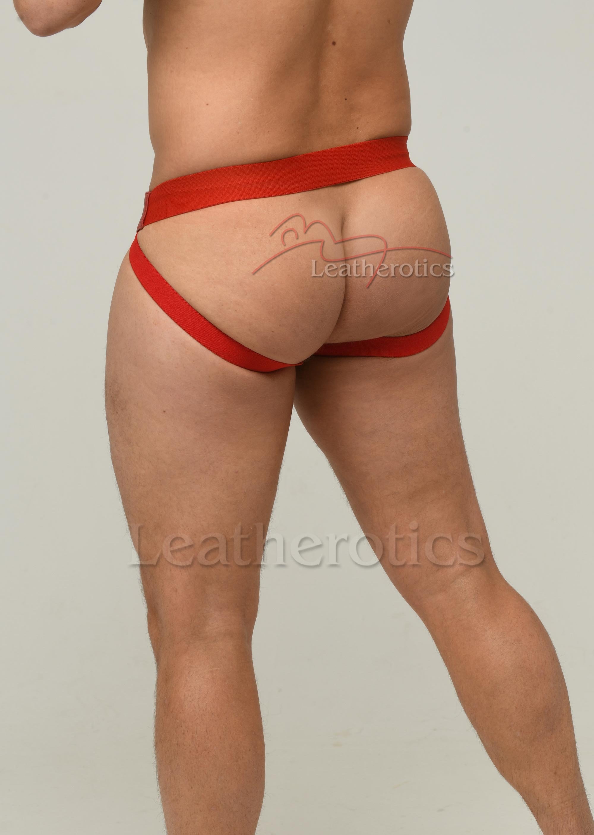 Leather Jock Pouch Perforated 029