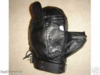 Leather Hood DOG Face Mask