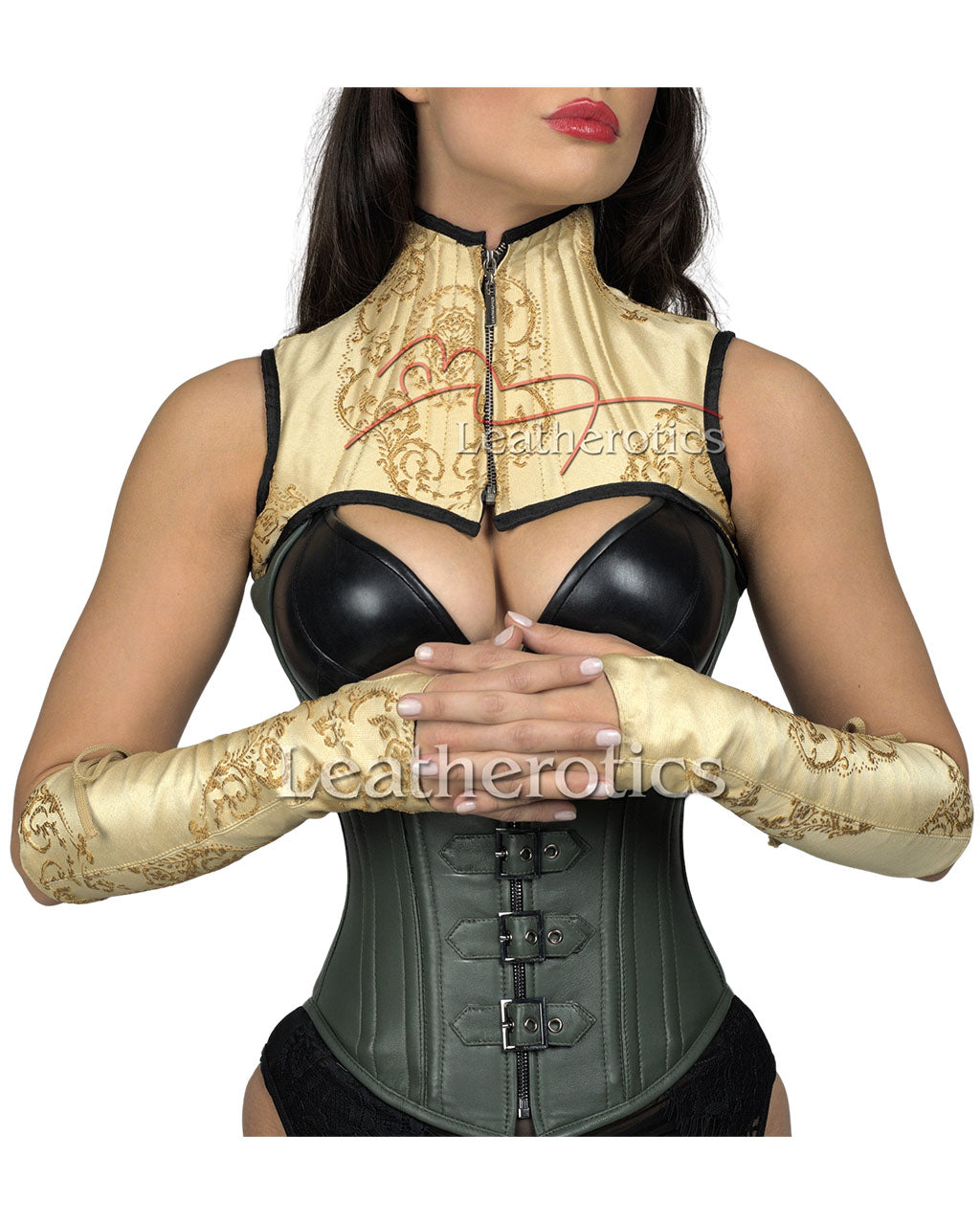 Gold Shoulder Corset with Gauntlets