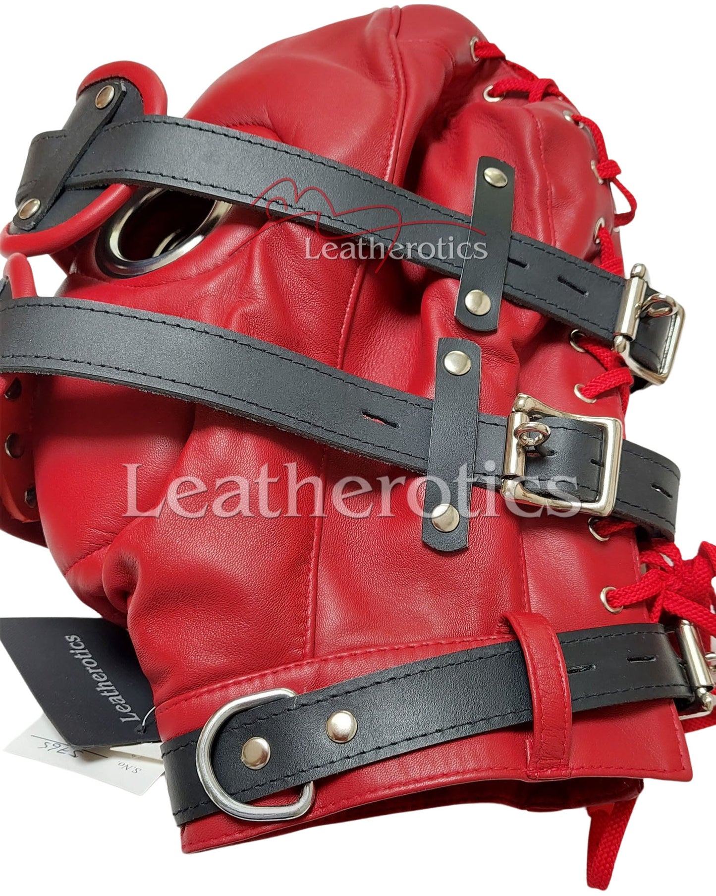 Red Full Grain Leather Mask M6