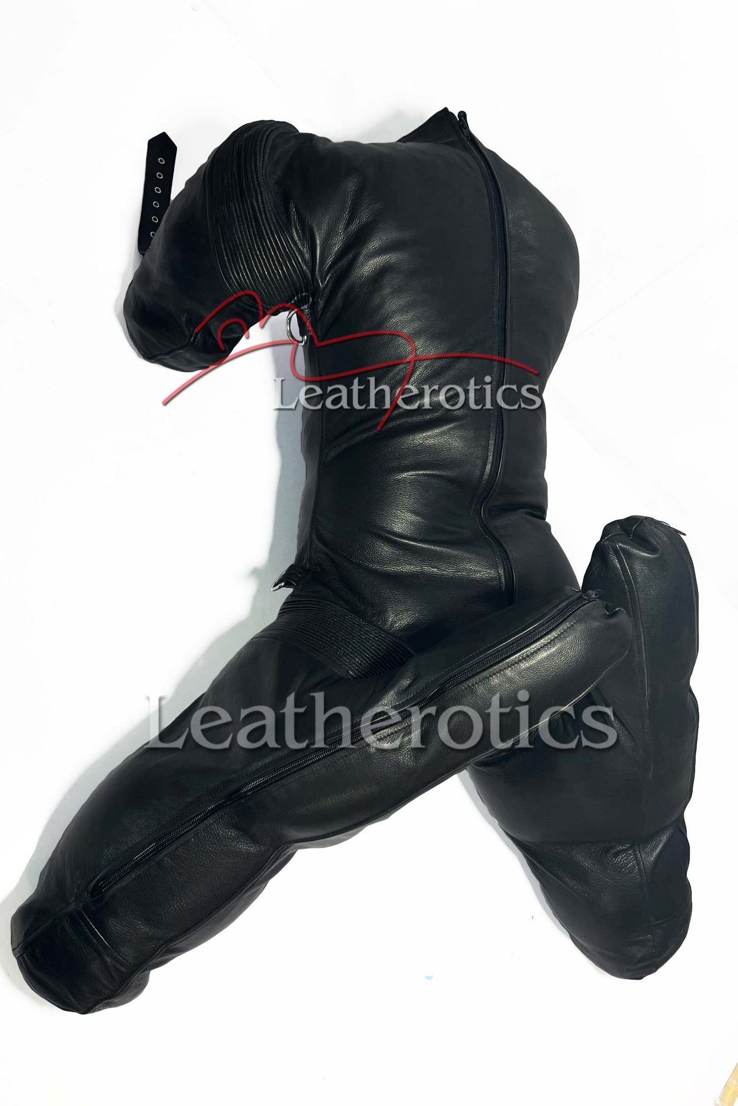 Leather Bondage Crawler Petsuit