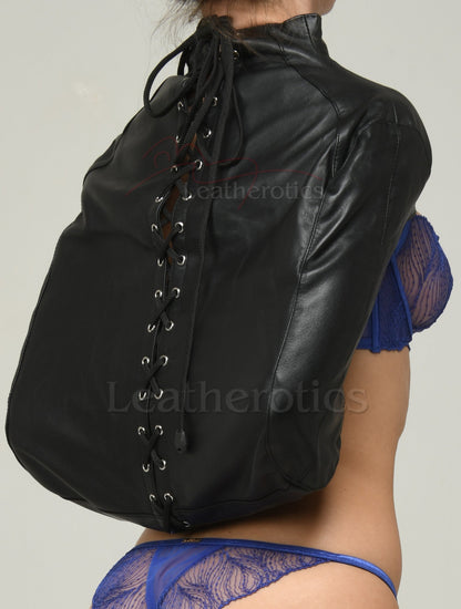 Leather Bondage Straitjacket Back Binder