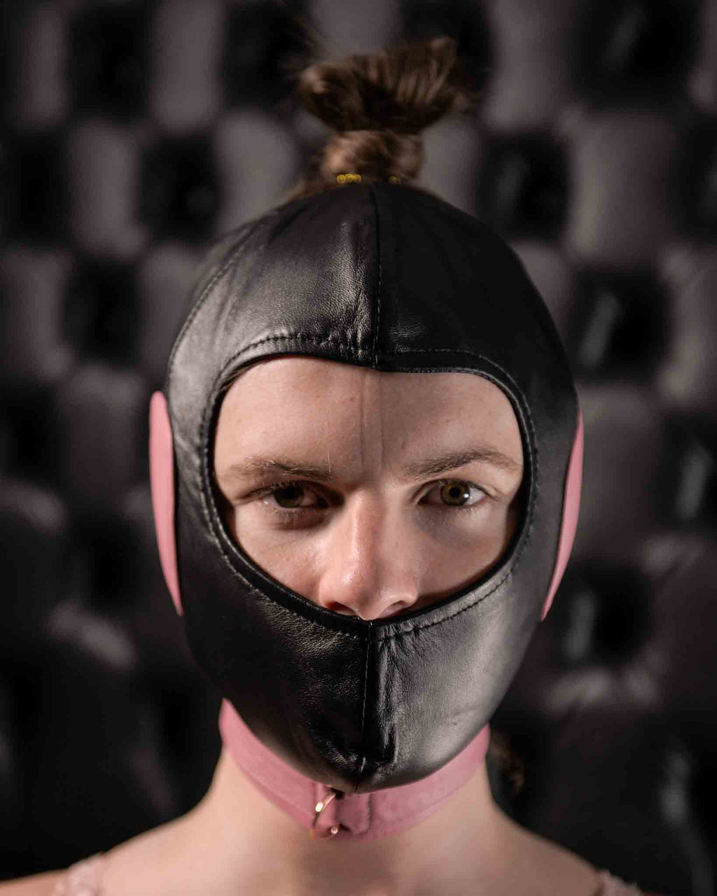 Black & Pink Hood with Padded Ears