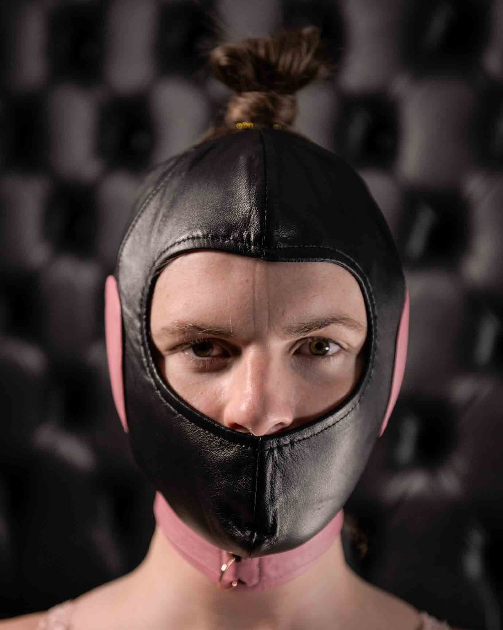 Black & Pink Hood with Padded Ears