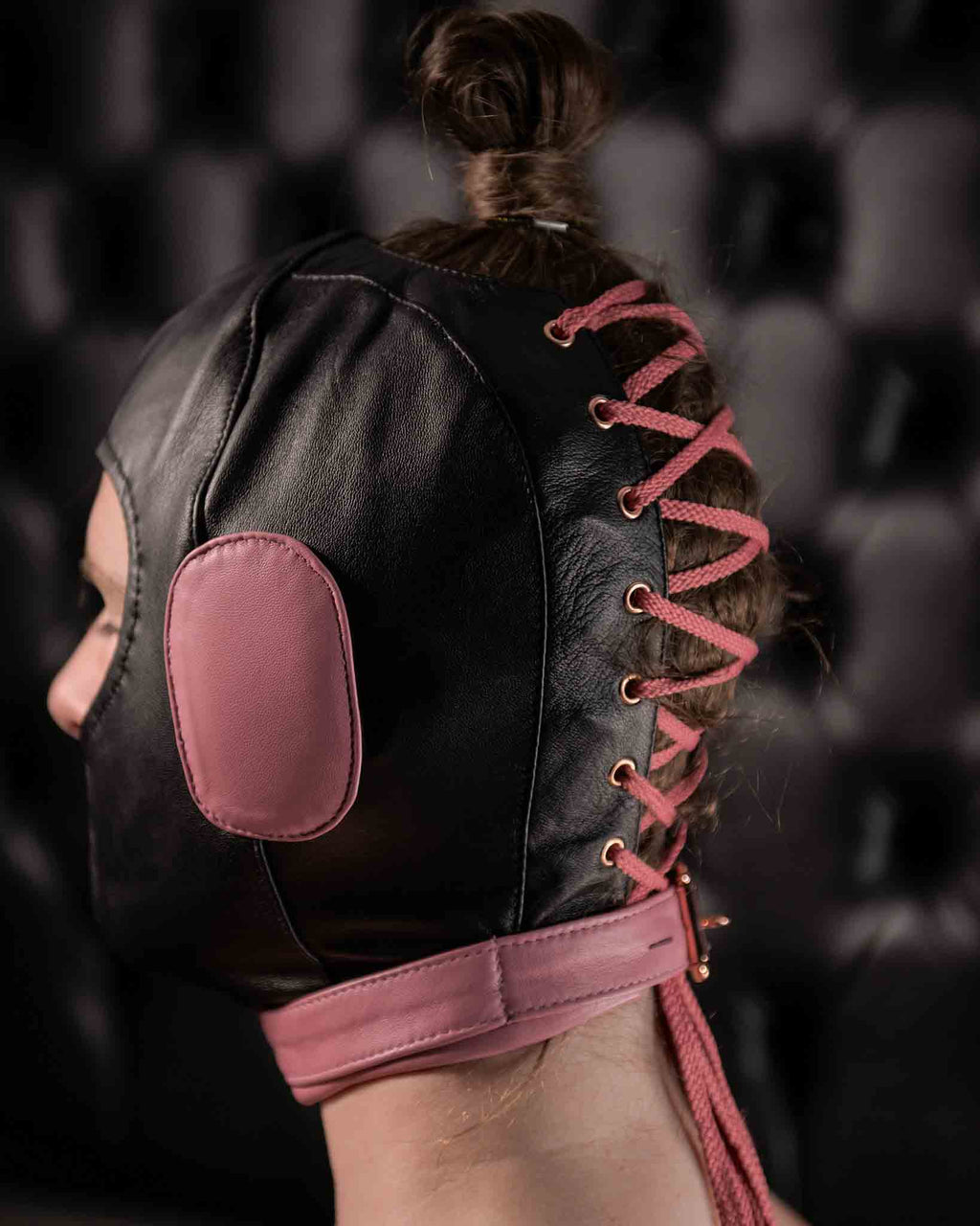 Black & Pink Hood with Padded Ears