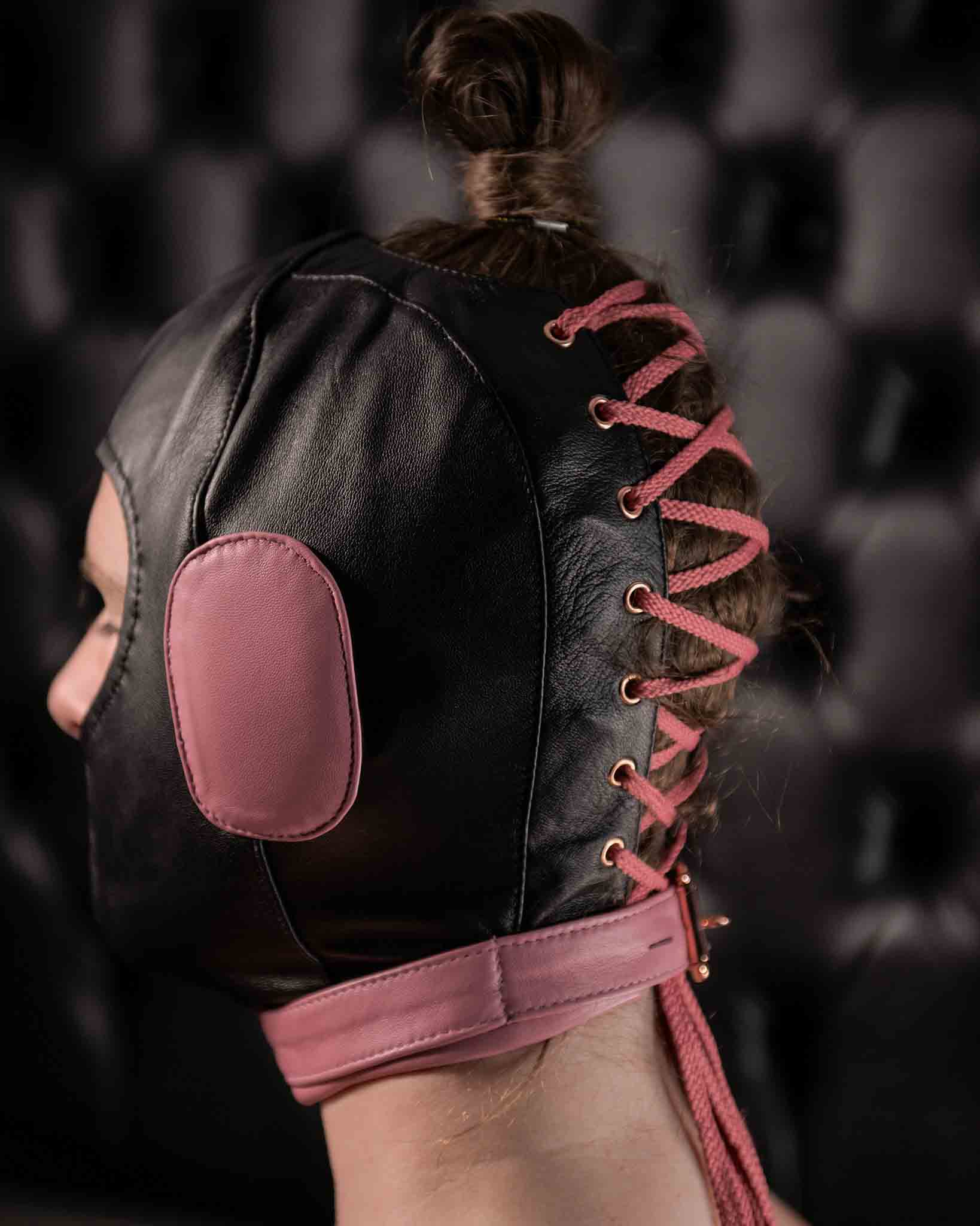 Black & Pink Hood with Padded Ears