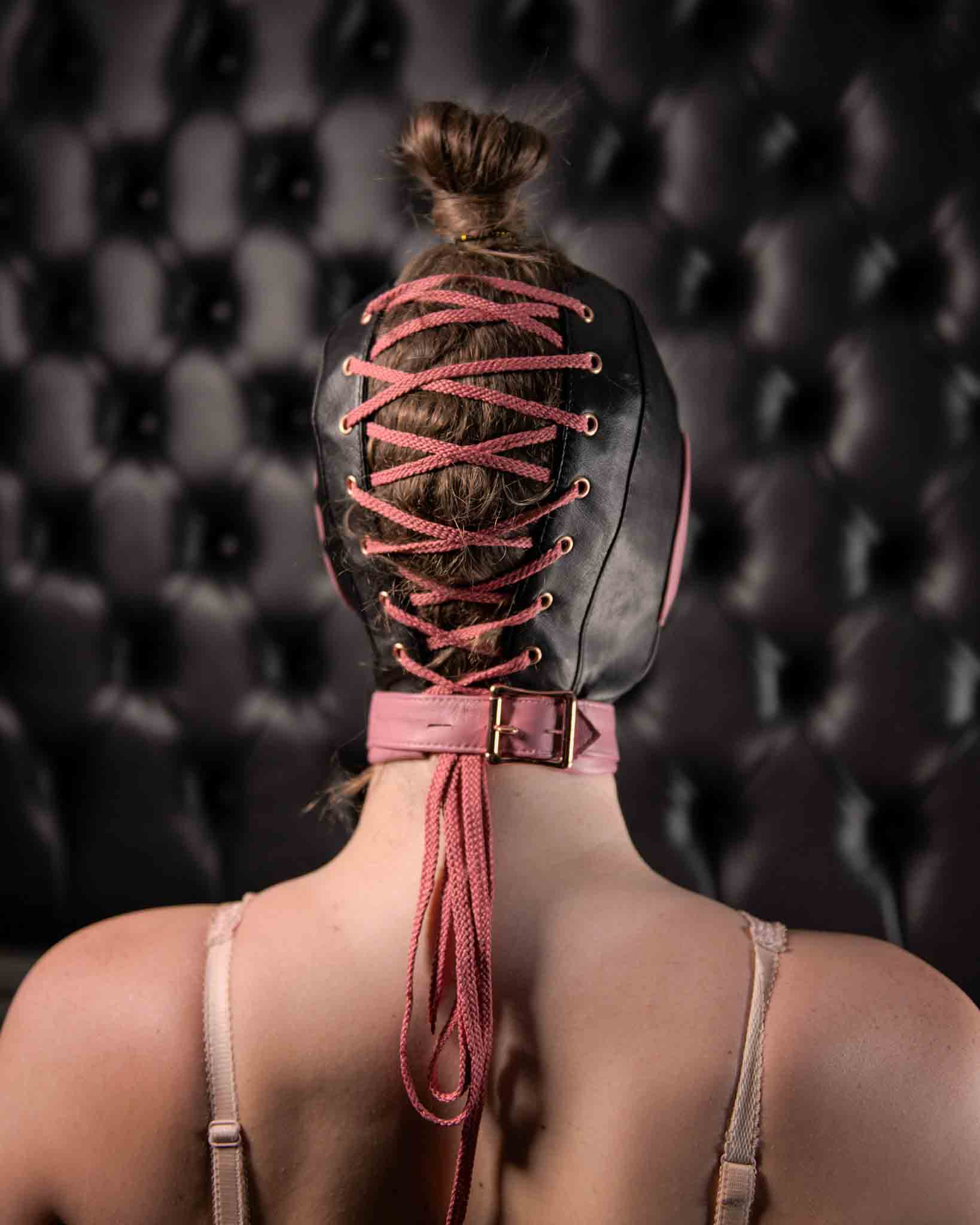 Black & Pink Hood with Padded Ears
