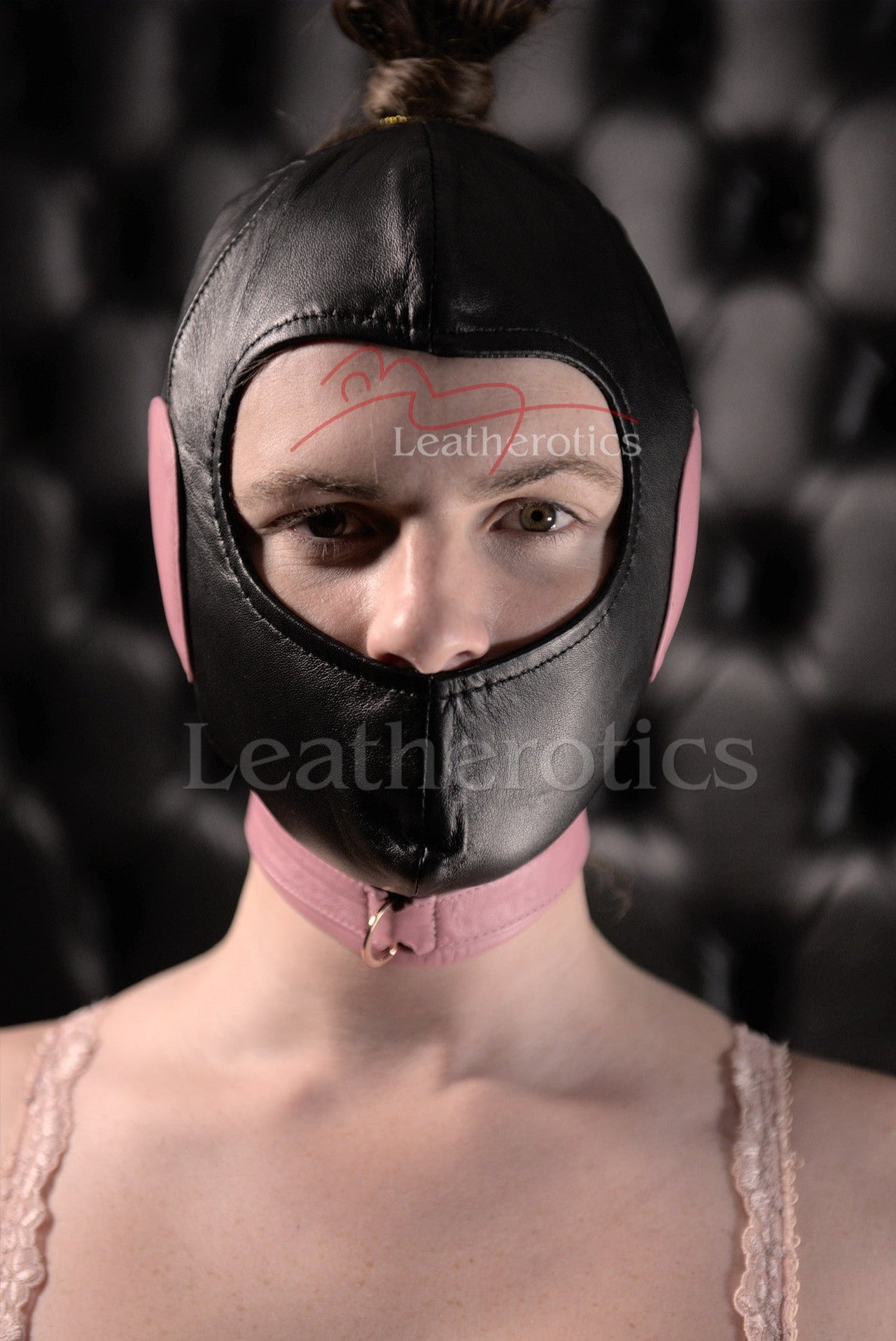 Black & Pink Hood with Padded Ears