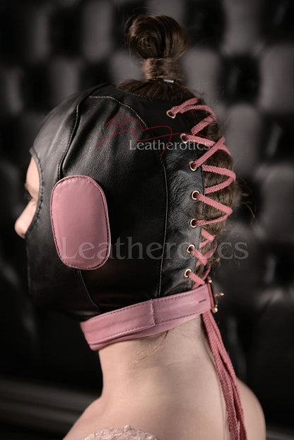 Black & Pink Hood with Padded Ears