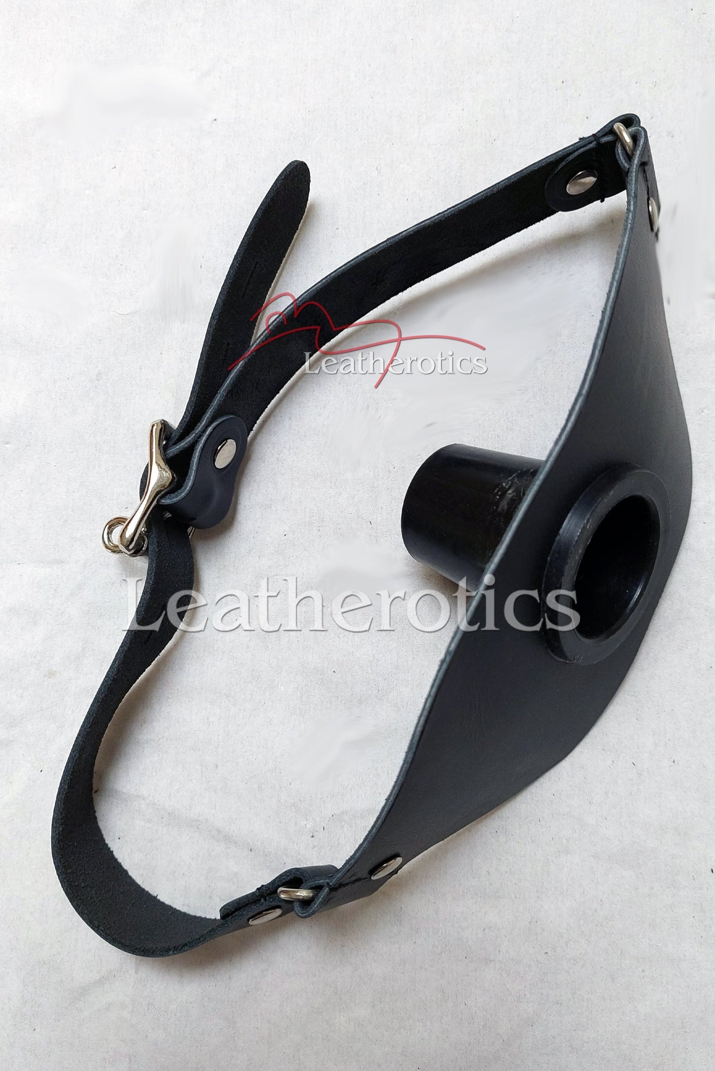 Leather Pipe Gag Heavy-Duty