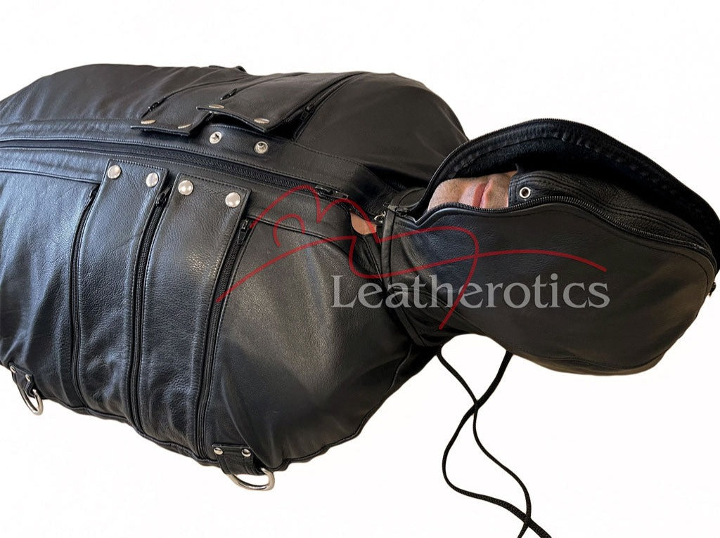 Leather Bondage Sack with Hood BG3