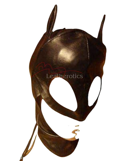 Leather Cat Mask Face