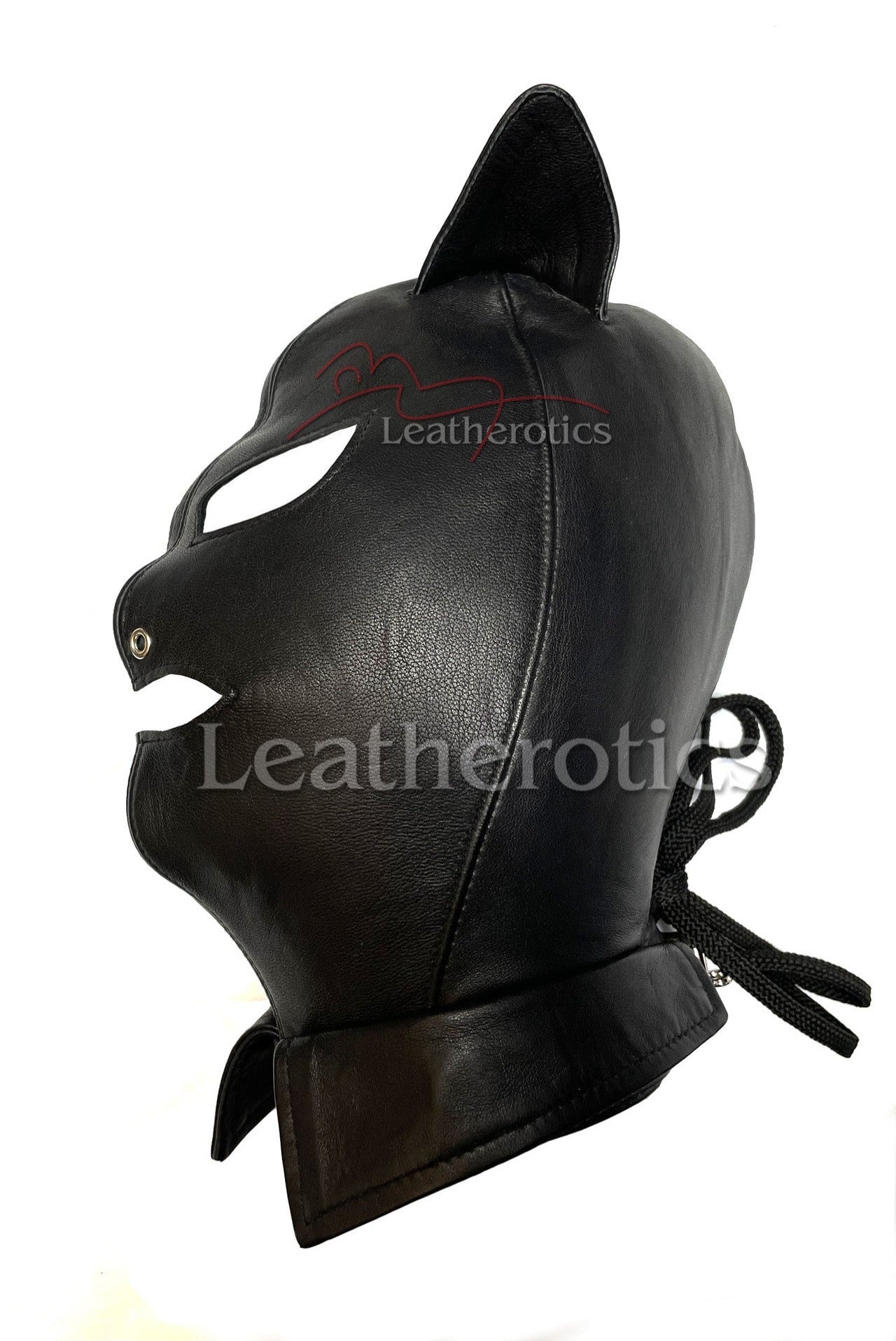 Cat BDSM Mask White Leather