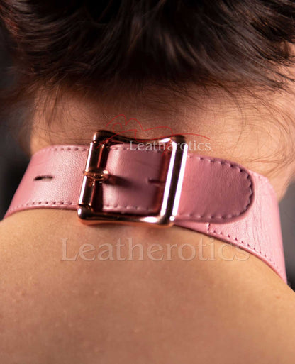 Leather Slave Collar with Buckle