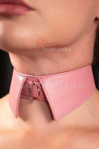 Leather Slave Collar with Buckle