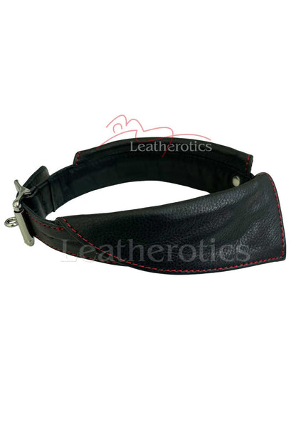 Black Leather Choker Collar