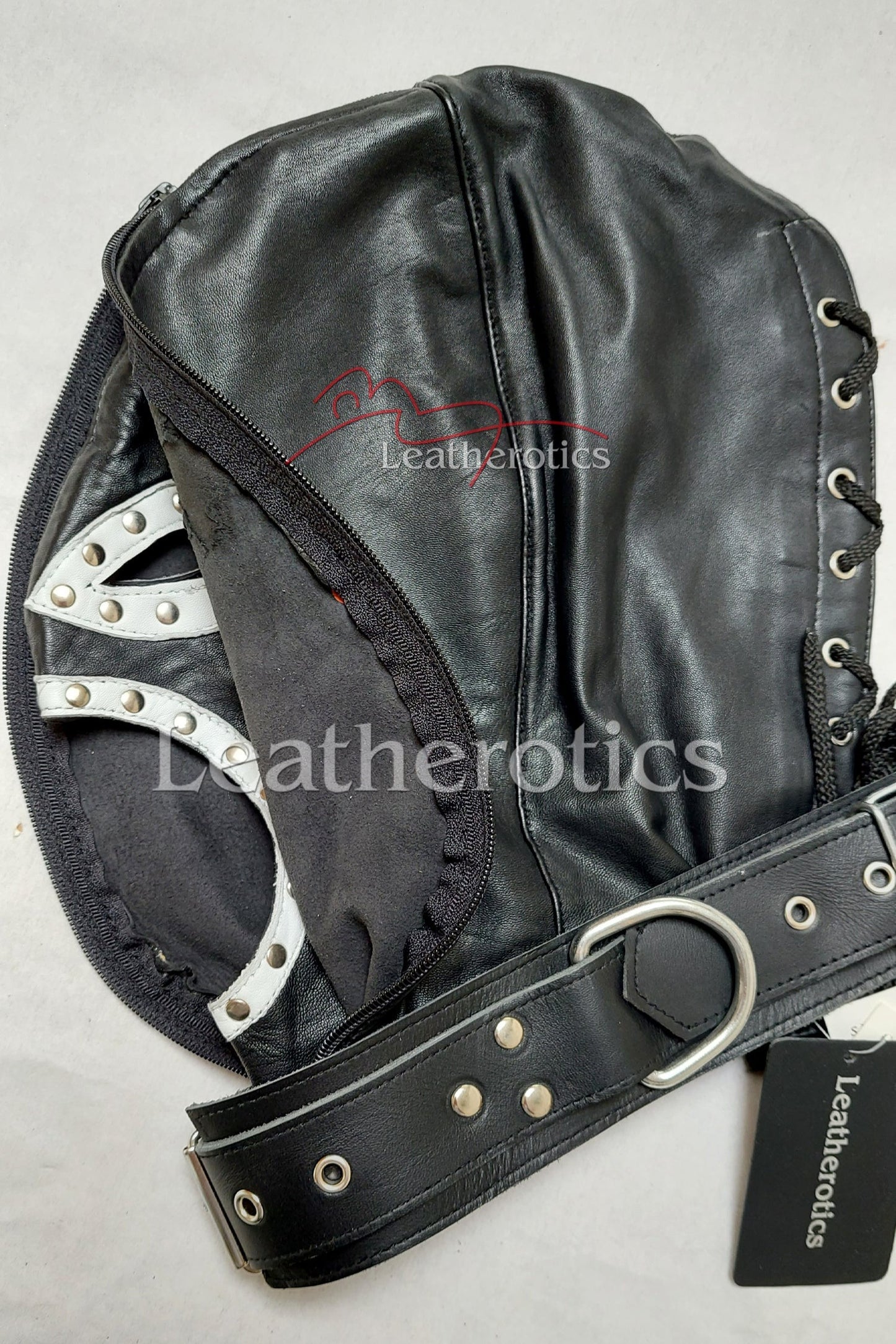 Leather Open Mouth Hood DB