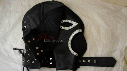 Leather Open Mouth Hood DB