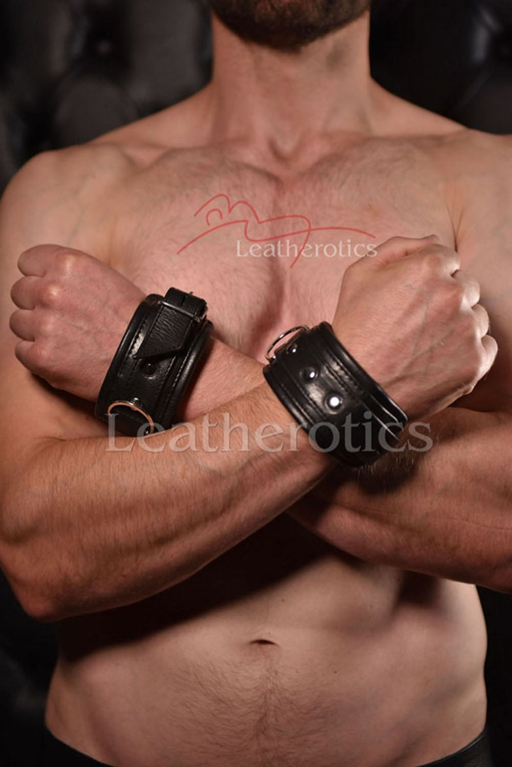 Real Leather Heavy Duty Arm Cuffs with Sheepskin