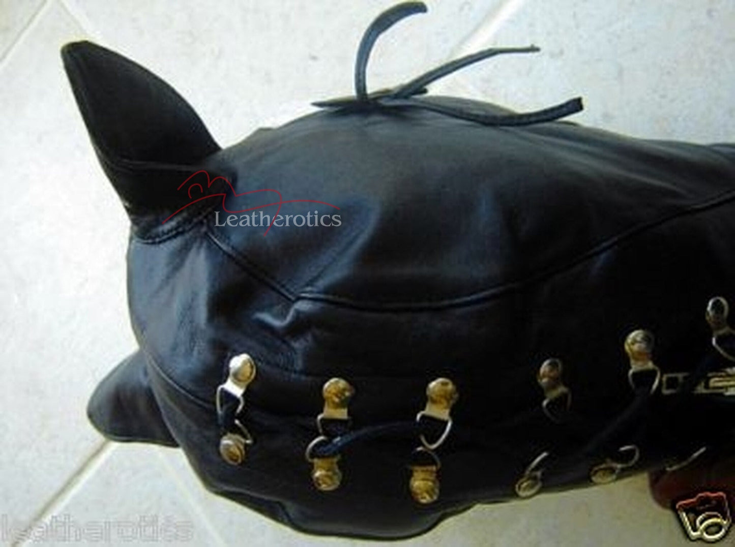 Leather Cat Mask Full Face Hood