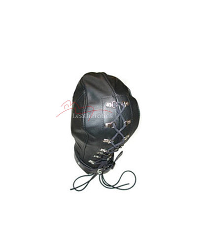 Leather Isolation Slave Mask Bondage Breathplay