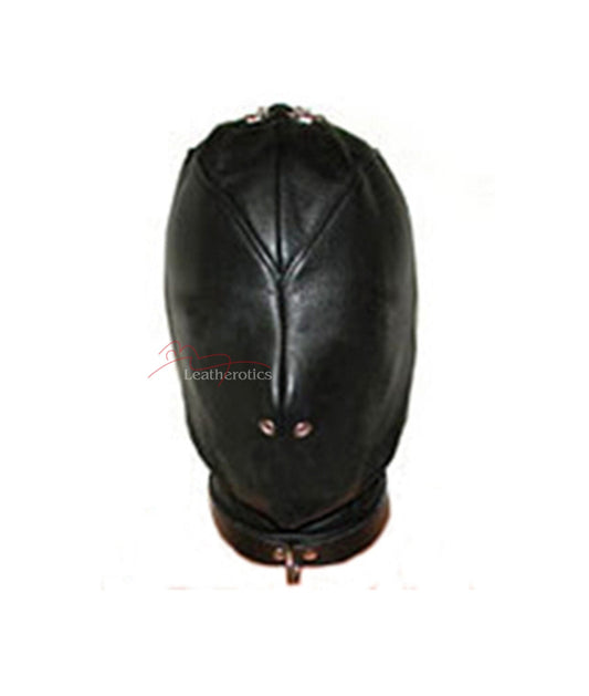 Leather Isolation Slave Mask Bondage Breathplay