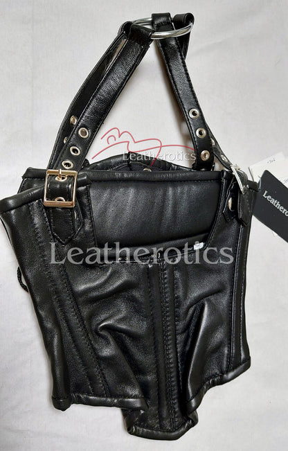 Leather Neck Corset Head Harness