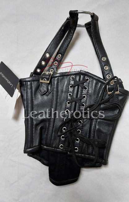 Leather Neck Corset Head Harness