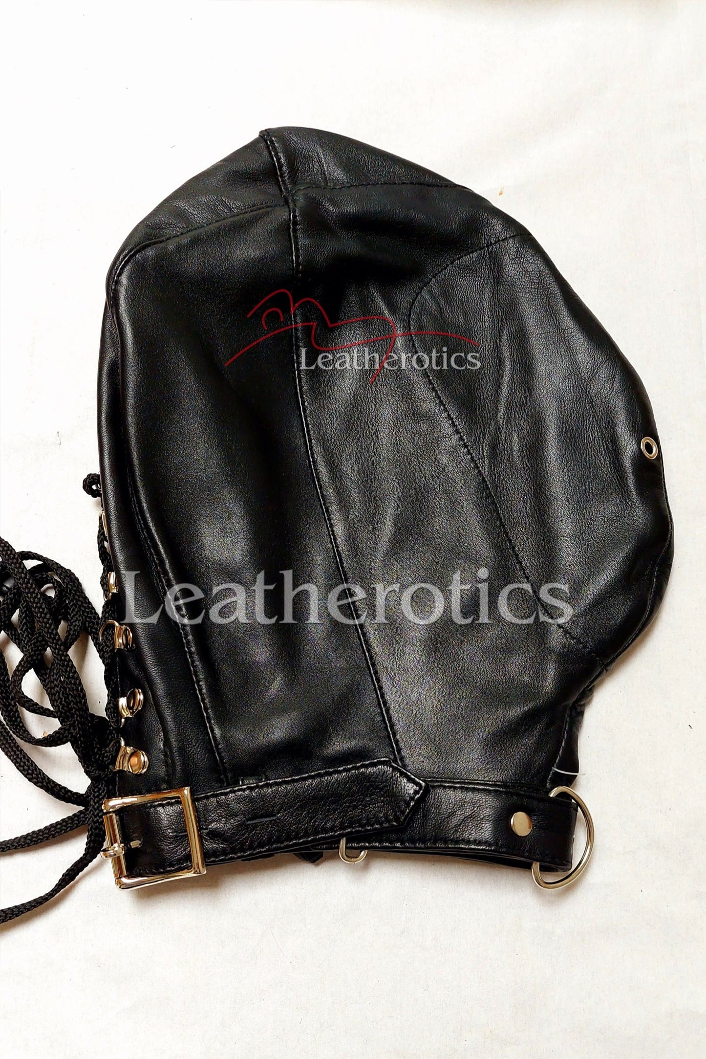 Leather Isolation Slave Mask Bondage Breathplay