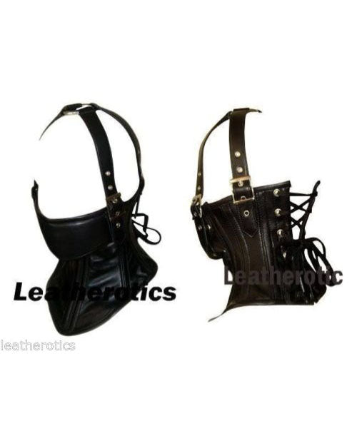 Leather Neck Corset Head Harness