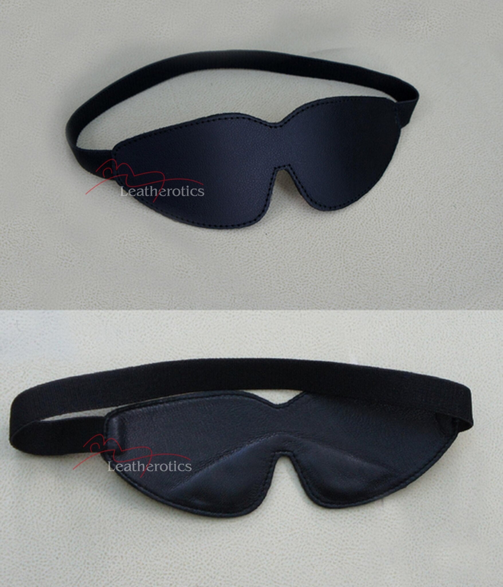 Real Leather Padded Eye Mask