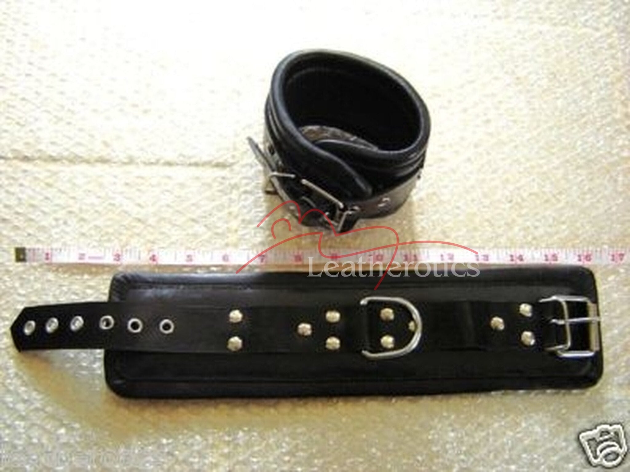 Real Leather Heavy Duty Arm Cuffs with Sheepskin