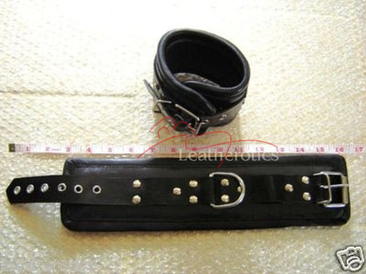 Real Leather Heavy Duty Arm Cuffs with Sheepskin